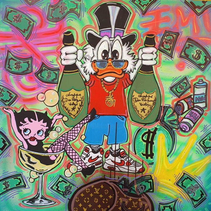 COOL LIFESTYLE 80X80X4CM Spray/acrilico su tela 绘画, 31.5x31.5 in