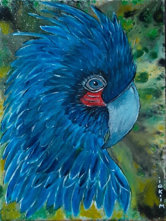 perroquet bleu 图画, 9.5x7.1 in