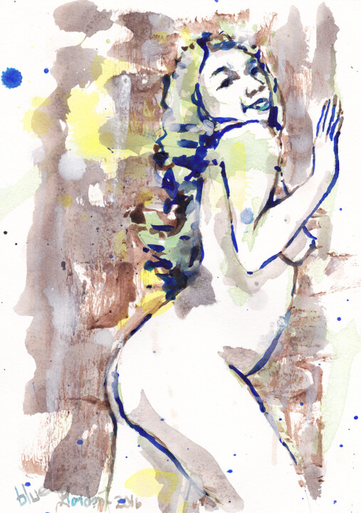 Blue sm 绘画, 11.5x8 in