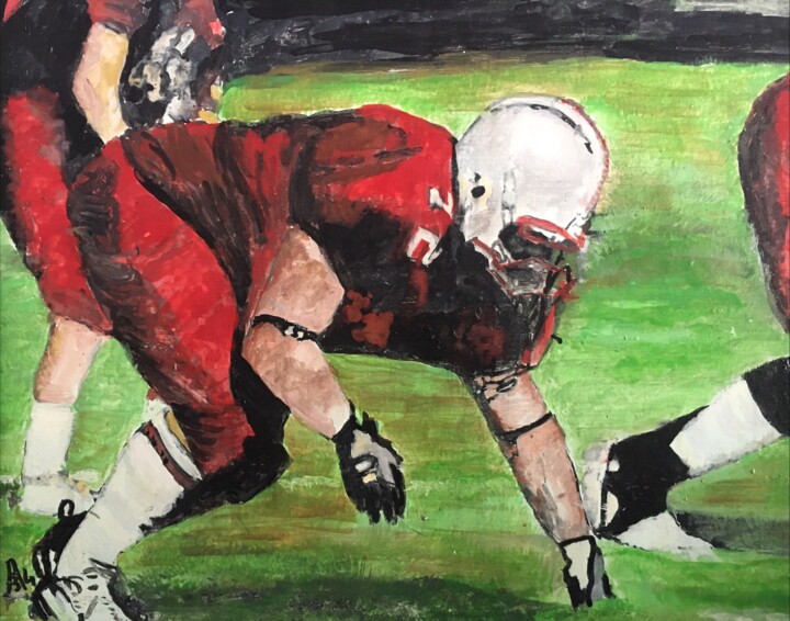 football américain 绘画, 15.2x19.1 in