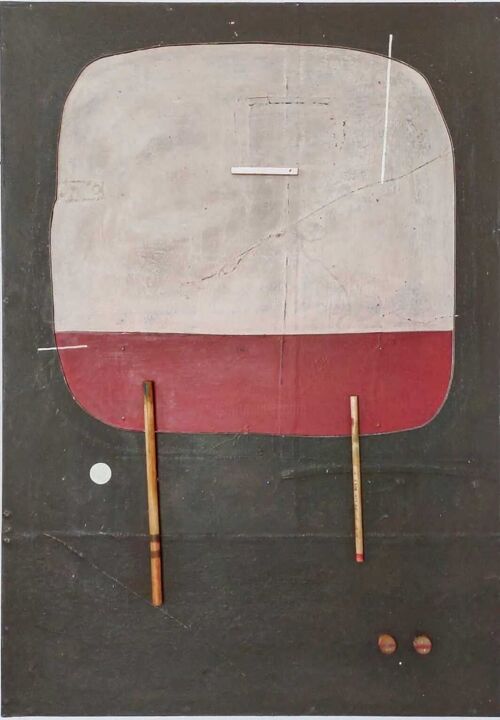 Painting titled "Astratto morbido ne…" by Andrea Balzano, Original Artwork, Acrylic Mounted on Wood Stretcher frame