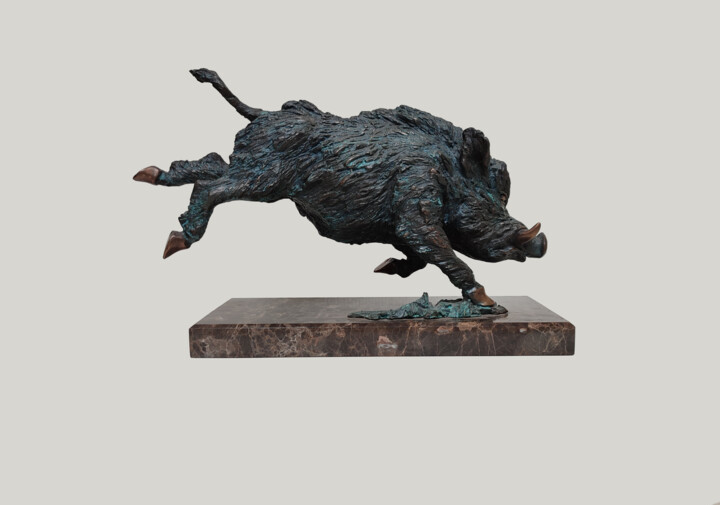 Boar 雕塑, 9.8x13.8 in