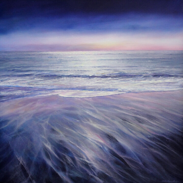 Pintura titulada "Twilight Reflection…" por Stella Dunkley, Obra de arte original, Oleo Montado en Bastidor de camilla de ma…