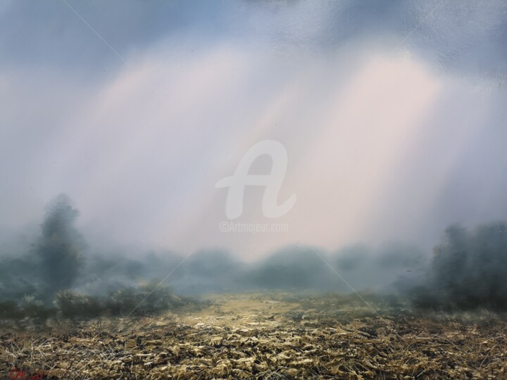 Peinture intitulée "Roztocze Valley III" par Gregory King (Grzegorz Król), Œuvre d'art originale, Huile