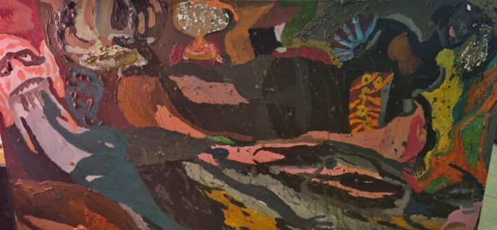 绘画,  35.4x66.9 in 