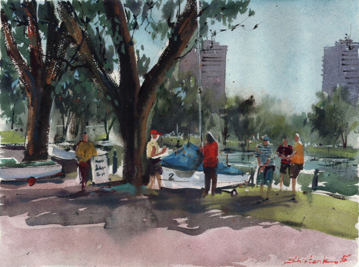 City Park 绘画, 9x12 in