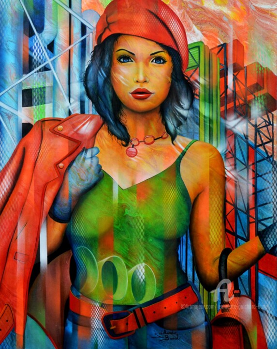 Peinture intitulée "Rendez vous à Beaub…" par Jeannette Guichard-Bunel, Œuvre d'art originale, Huile