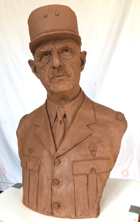 Le général de Gaulle 雕塑, 29.1x19.3 in