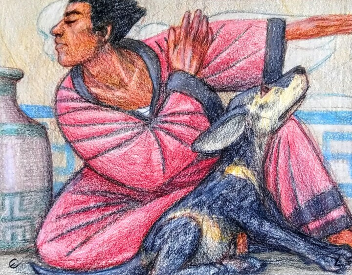 Dancing with the Puppy 图画, 8x10 in