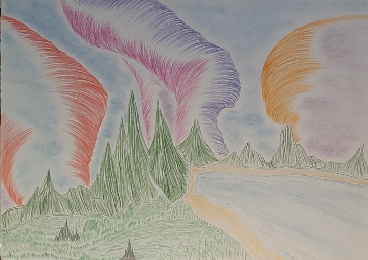 Tornade sur une autre planète 图画, 11.8x16.5 in