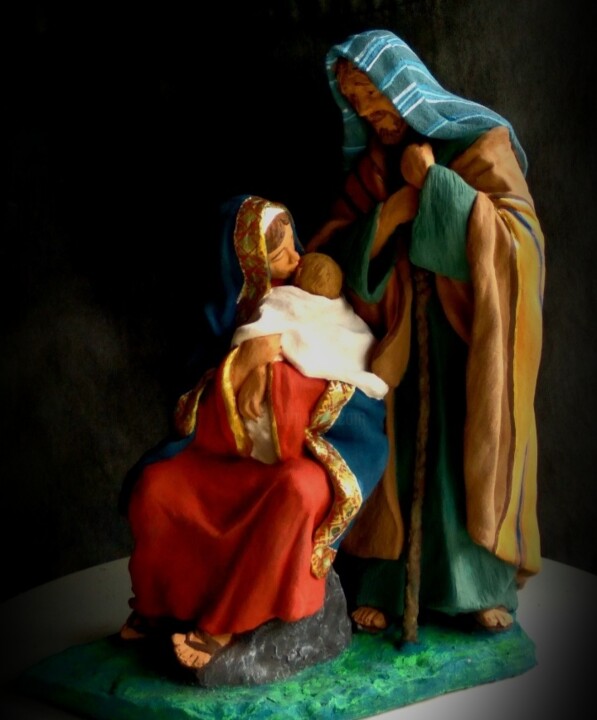 Holy Family 2 雕塑, 10.2x7.9 in