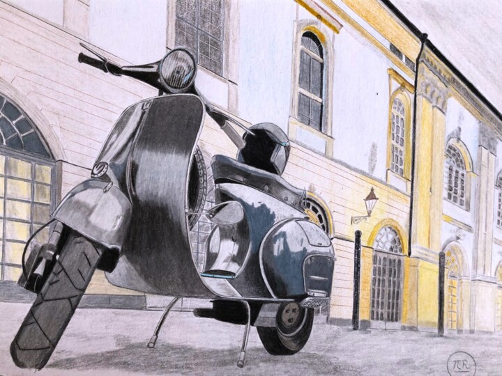 Vespa, la guêpe italienne. 图画, 11x15.8 in