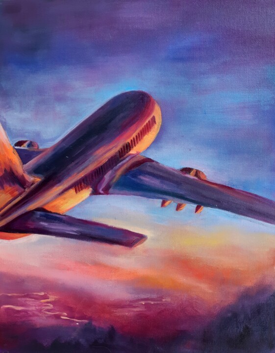 Fly High 绘画, 17.7x13.8 in