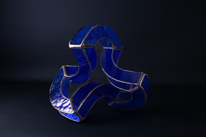 Infiniment bleu 6 arches 雕塑, 10.6x10.6 in