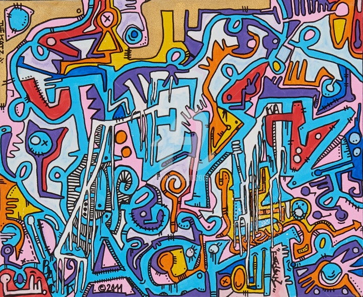 Dekonstruction #2 绘画, 15x18.1 in