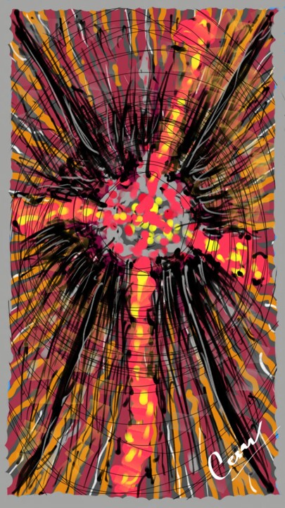 Digital Arts titled "Magma." by Taoufiq Benabdellah, Original Artwork, Digital Painting