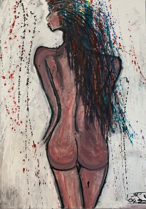 Shy Girl 绘画, 27.6x19.7 in