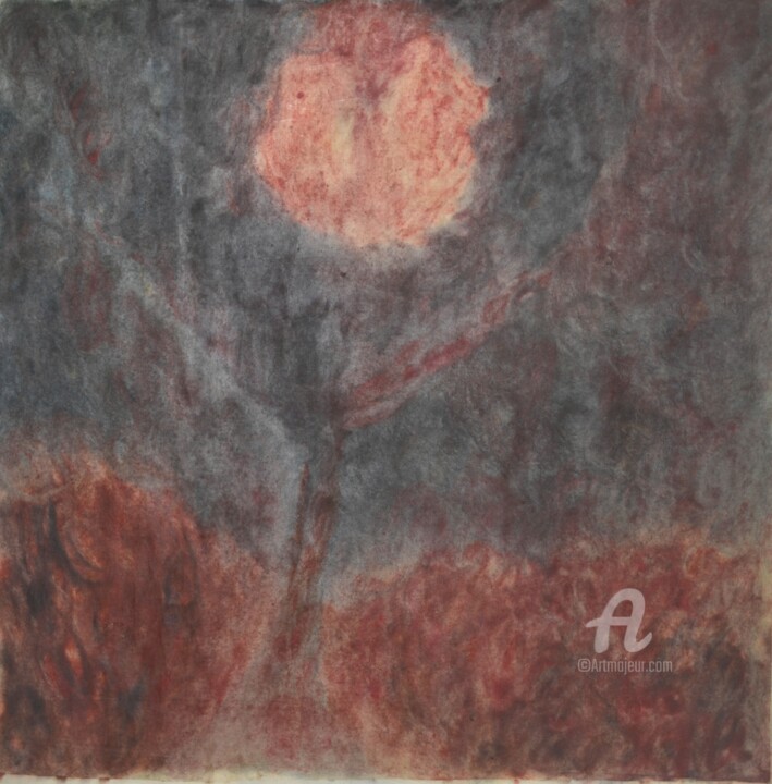 Painting titled "Dance of the Full M…" by Mariska Ma Veepilaikaliyamma, Original Artwork, Pigments