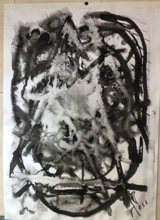 Panic Attack 1 绘画, 33.5x23.6 in