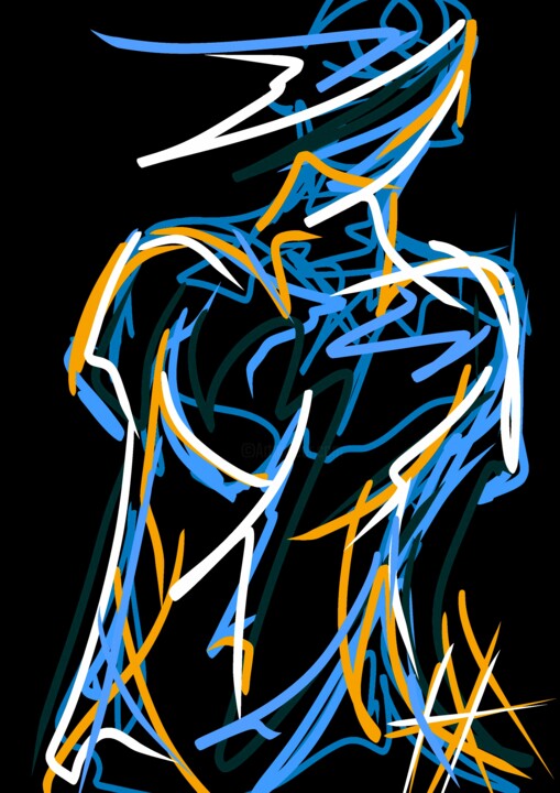 Digital Arts titled "Wavy" by Amélie Augery, Original Artwork, 2D Digital Work