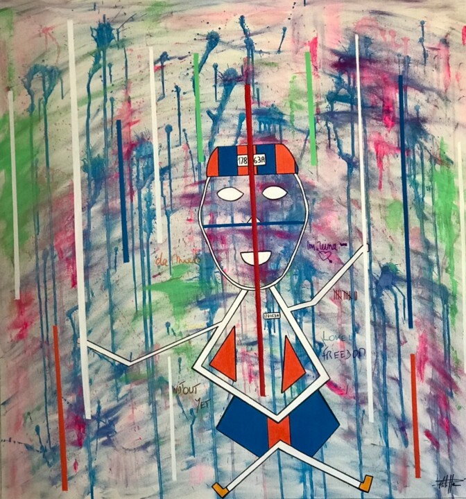 「The box」というタイトルの絵画 Philippe Seigleによって, オリジナルのアートワーク, アクリル