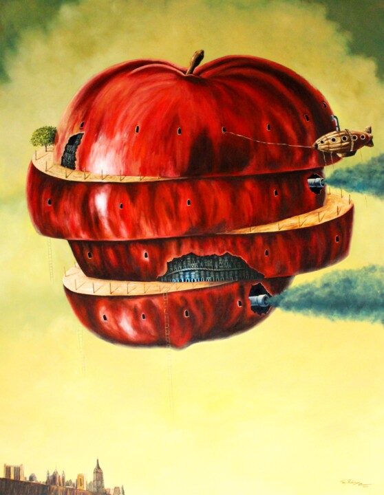 Schilderij getiteld "Memories of a trip" door Tony Rodriguez(Juan Antonio Rodriguez Ol, Origineel Kunstwerk, Olie