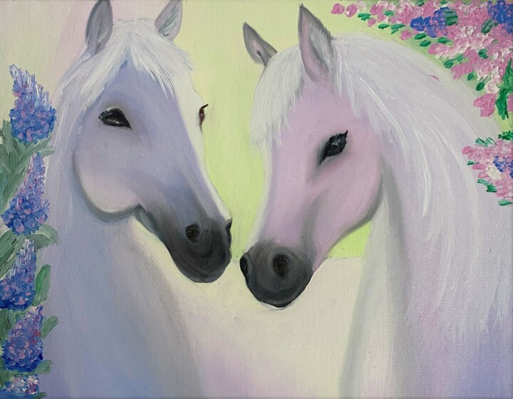 Horse oil painting, original horse painting, hand painted 绘画, 8x10 in