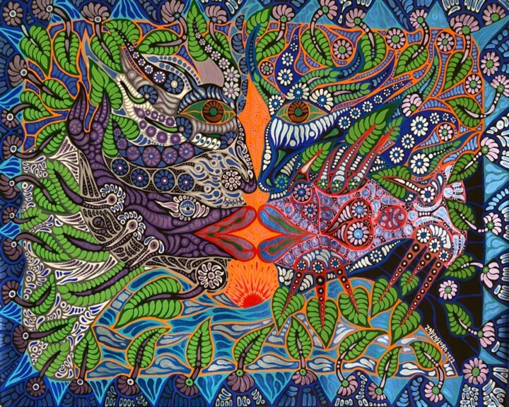 The Same as Fish 绘画, 29.9x40.2 in