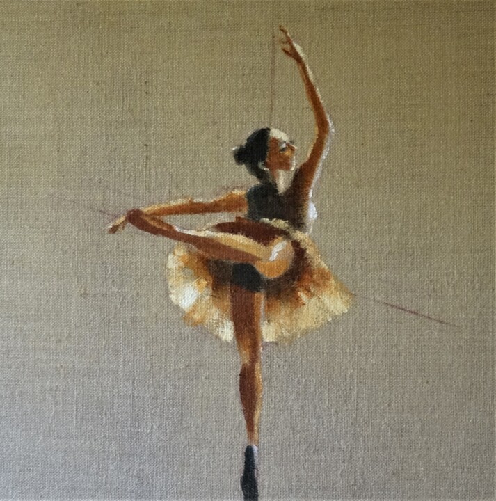 Ballerine acrylique sur toile. Promotion fête des mères -25% 绘画, 19.7x19.7 in