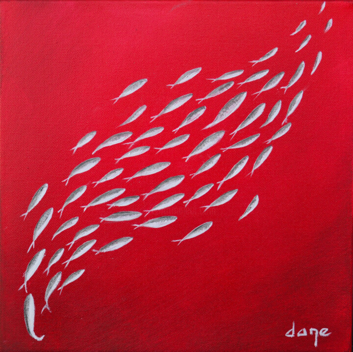 En rouge 绘画, 11.8x11.8 in