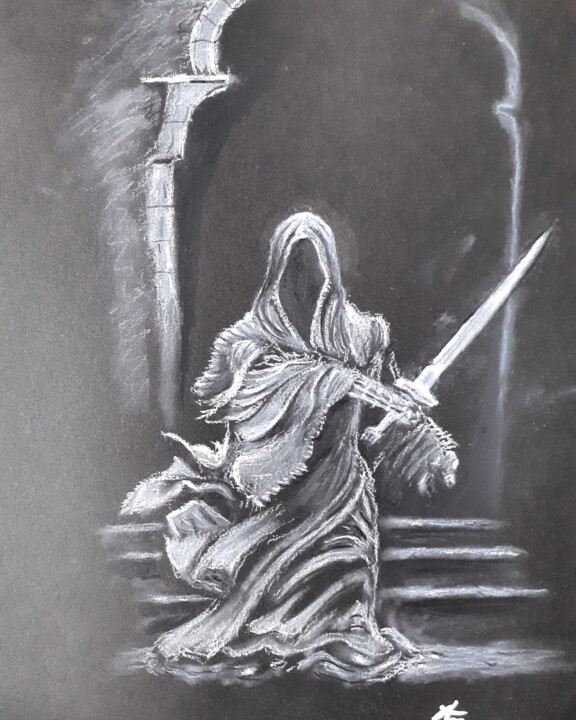 Le Détraqueur a l'Épée Magique Drawing, 9.8x7.9 in