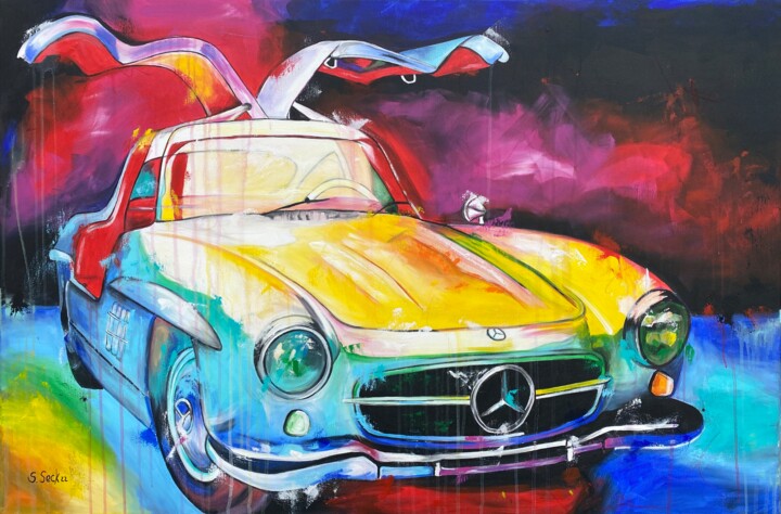 300 SL 绘画, 31.5x47.2 in