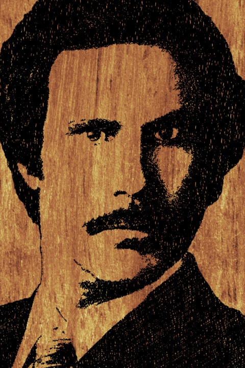 Will Ferrell Anchorman Ron Burgundy On Simulated Simulated W 拼贴, 24x16 in