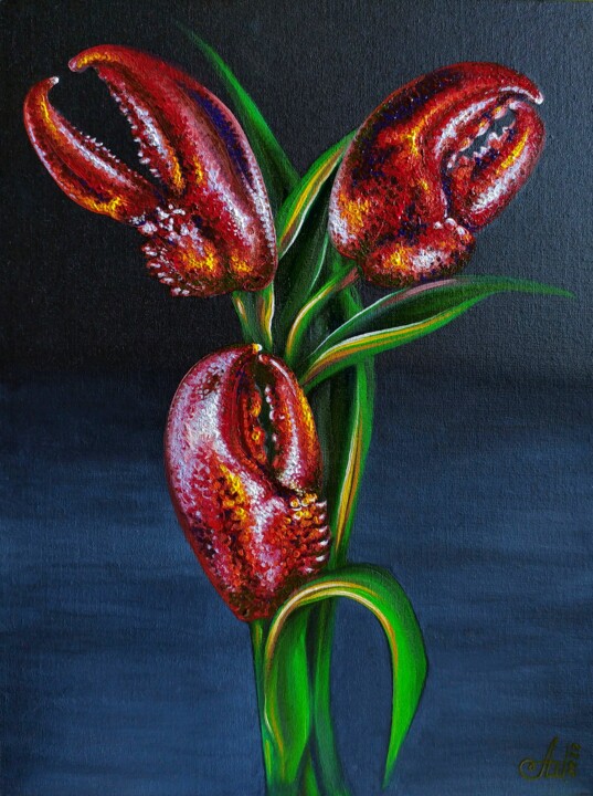 Surreal bouquet 绘画, 15.8x11.8 in