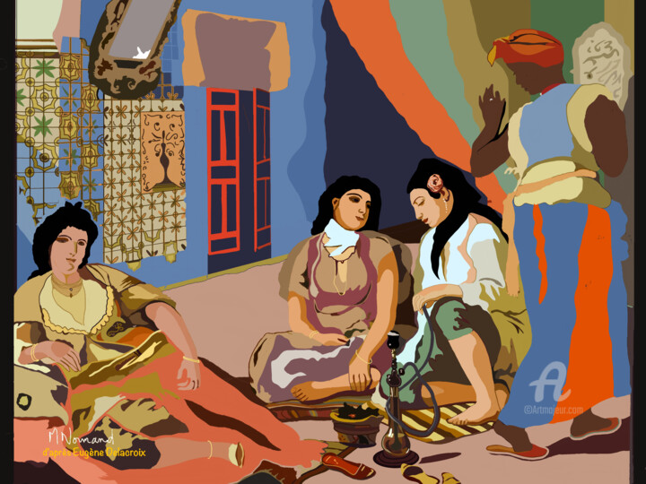 2022-05-18 Les femmes d’Alger (d’après Eugène Delacroix) 数字艺术