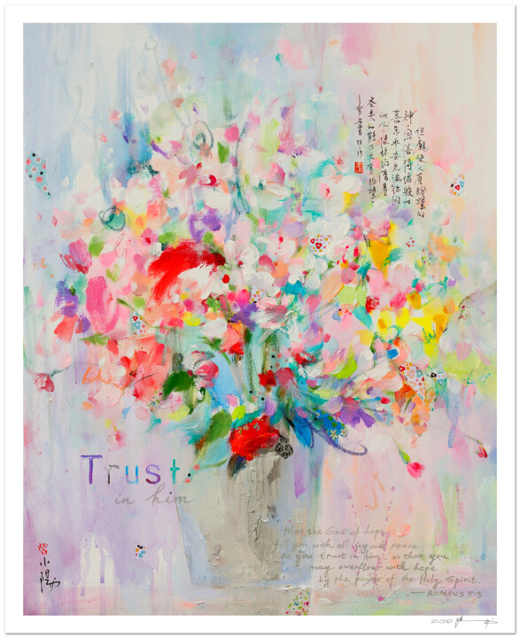 Trust in him - Tirage d'art signé, numéroté Printmaking, 29.5x23.6 in