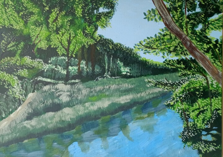 "Vrouwenpolder 3" başlıklı Tablo Karel Liefooghe tarafından, Orijinal sanat, Akrilik