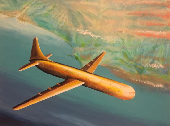 Painting titled "golfo del tigullio" by Angelo Franzini, Original Artwork, Acrylic Mounted on Wood Stretcher frame