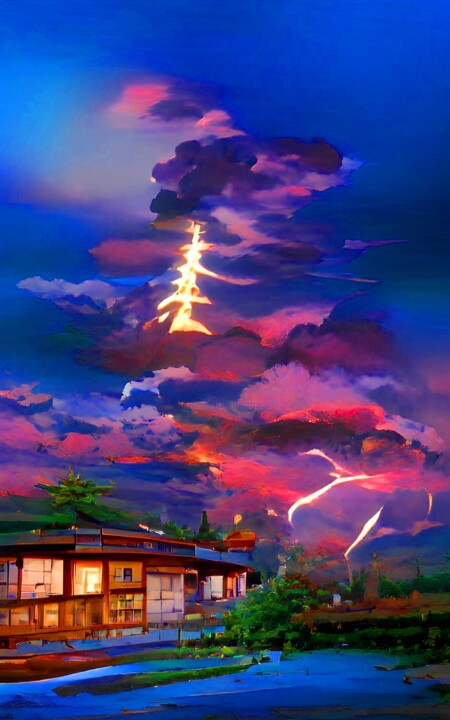 LIGHTENING IN SKY 数字艺术