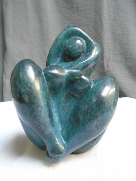 Bronze original "Femme coeur" N° 6/8 雕塑, 5.5x4.3 in