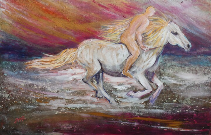 L'échappée 绘画, 23.6x36.2 in