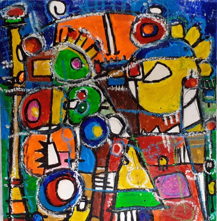 Composizione di elementi 绘画, 11.8x11.4 in