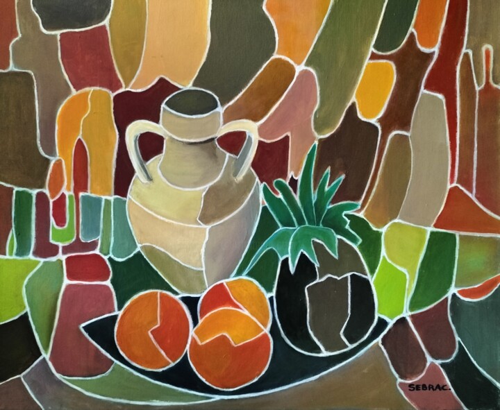 Mosaïque aux fruits III 绘画, 19.7x24 in