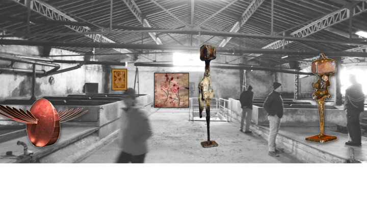 Rzeźba zatytułowany „Sculptures Park & T…” autorstwa David Vanorbeek, Oryginalna praca, Metale
