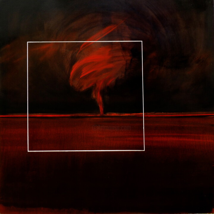 2011-06-Tornade et carré n°2 绘画, 63x63 in