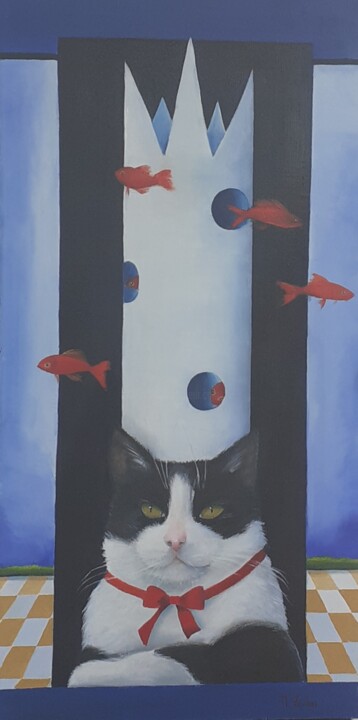 Un insolito cappello 绘画, 31.5x15.8 in