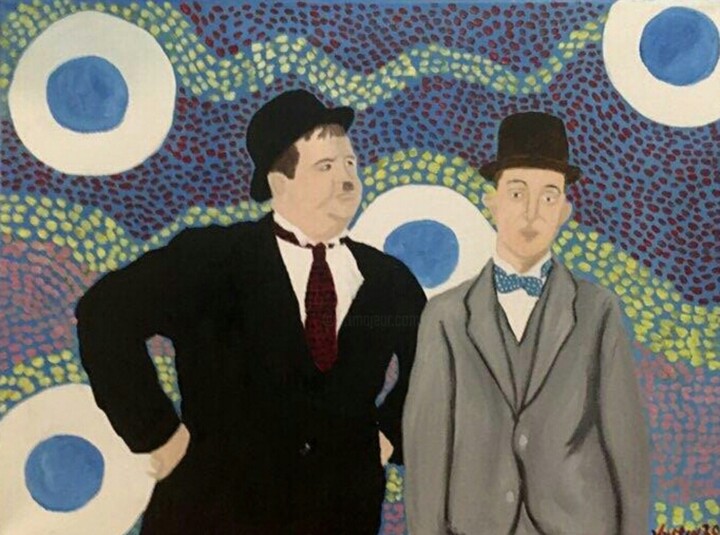 Laurel & Hardy 绘画, 12x16 in