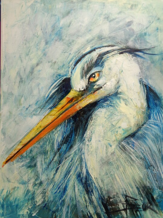 BIRD III 绘画, 27.6x19.7 in