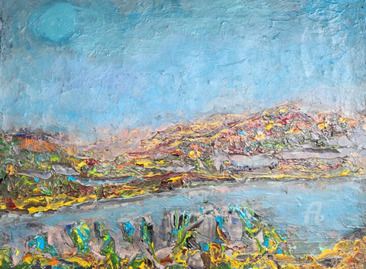 Painting titled "Free Land (8,2022)" by Andrew Walaszek, Original Artwork, Acrylic