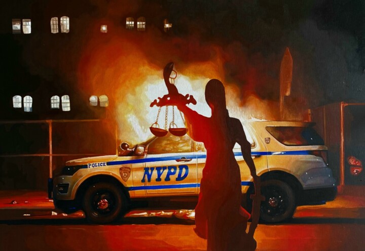 Justice 绘画, 27.6x39.4 in